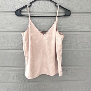 Satin light pink tank top
